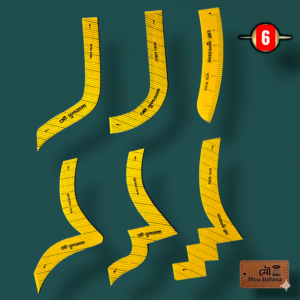 ৬টি গলার ডিজাইন স্কেল সেট